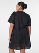 Jupe courte en broderie anglaise avec ceinture &eacute;lastique, Noir, Model image number 1