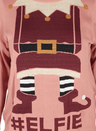 Pull en tricot de Noël en tricot bords-côtelés, Burlwood Comb, Packshot image number 2