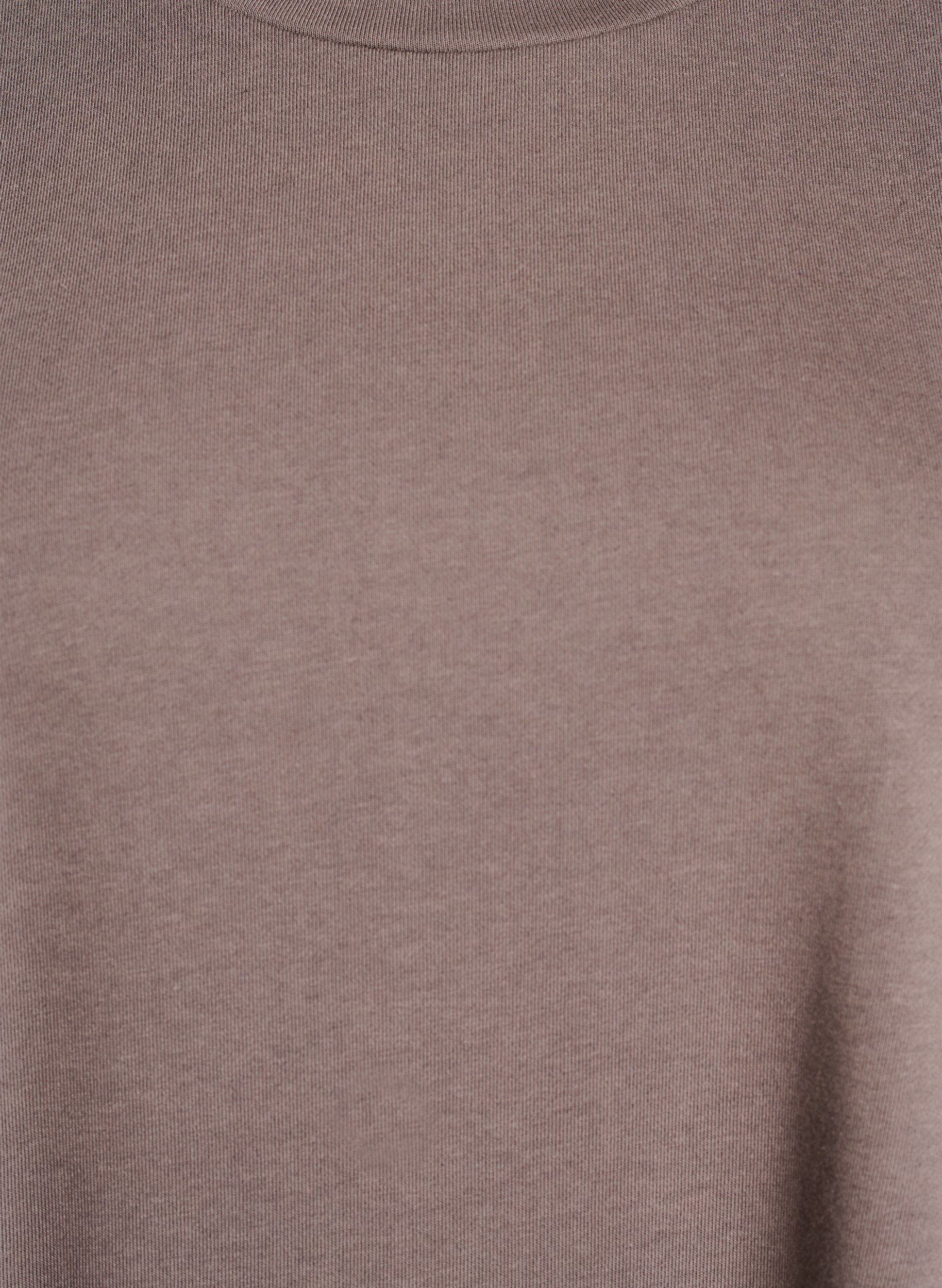 ZizziKnielange jerseyjurk met zakken en A-lijn vorm, Bruin, Packshot image number 2