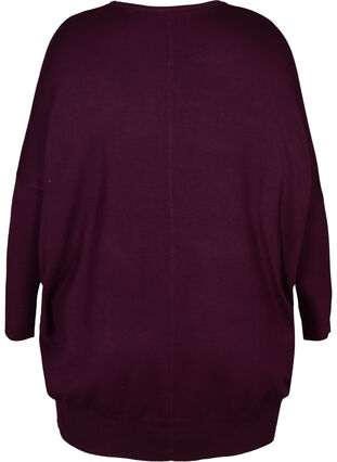 Losse gebreide blouse met geribbelde randen, Winter Bloom, Packshot image number 1