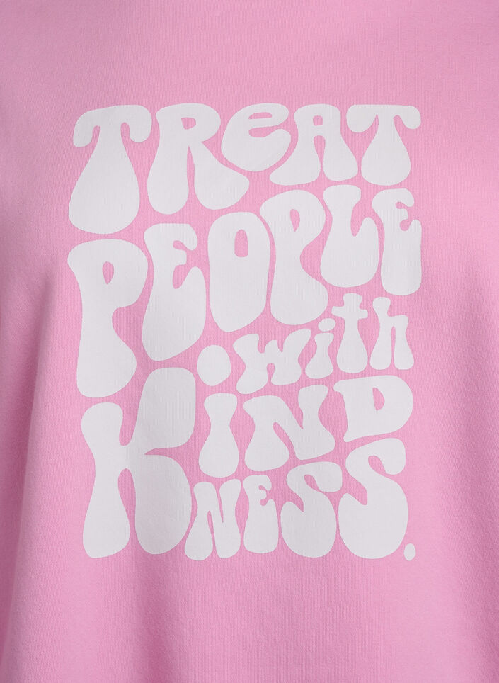 Sweatshirt met tekstprint, Bubblegum, Packshot image number 2