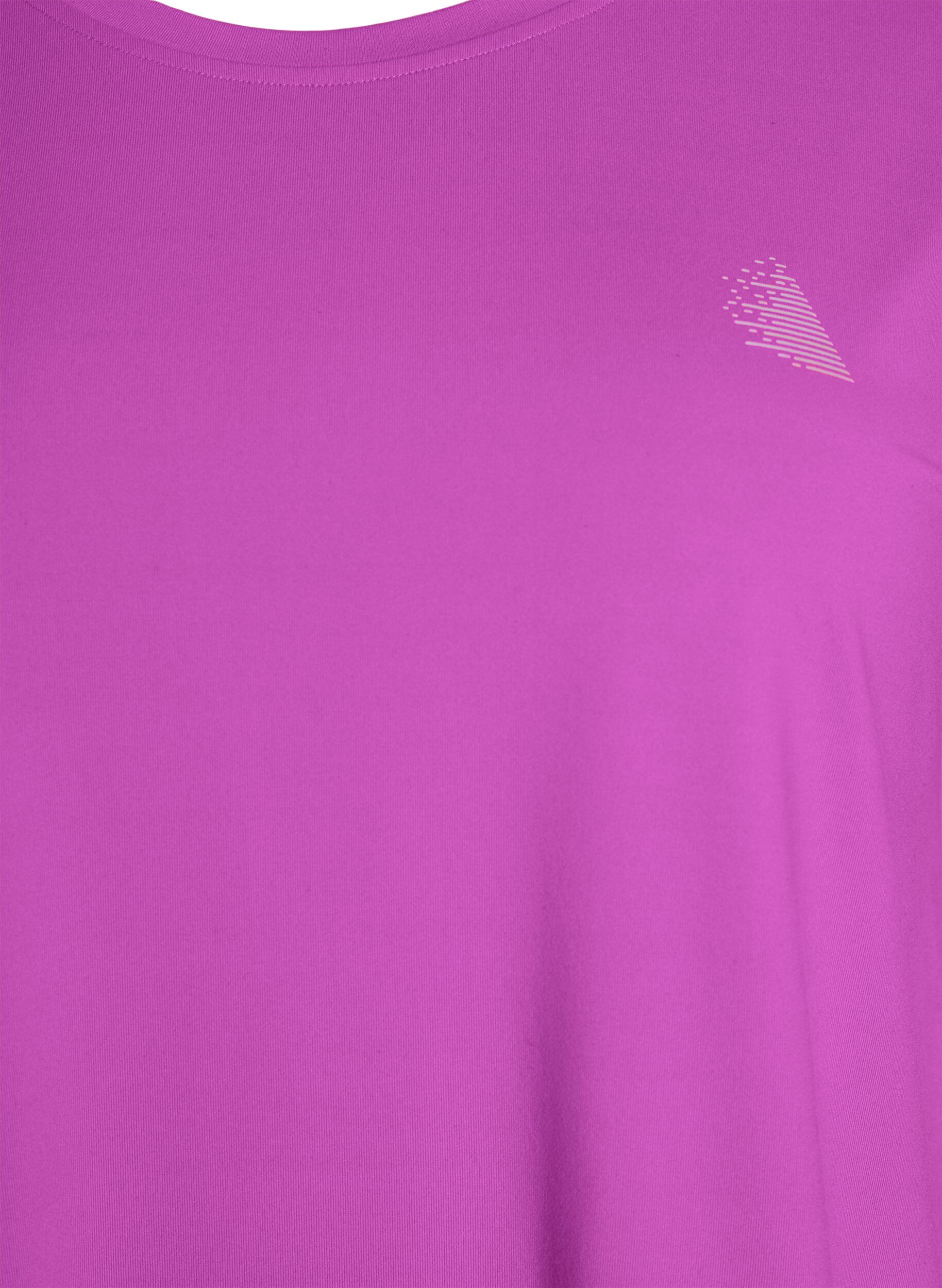 ZizziEffen gekleurd trainingsshirt, Paars, Packshot image number 2