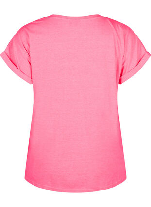 T-shirt en coton néon, Neon pink, Packshot image number 1