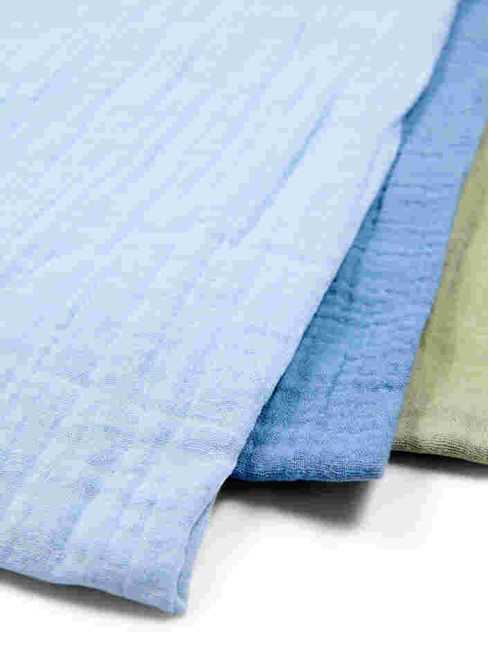 Katoenen mousseline doek 3-pack, Blue/Green, Packshot image number 1