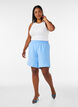 Korte broek met zakken en hoge taille, Blauw, Model image number 1