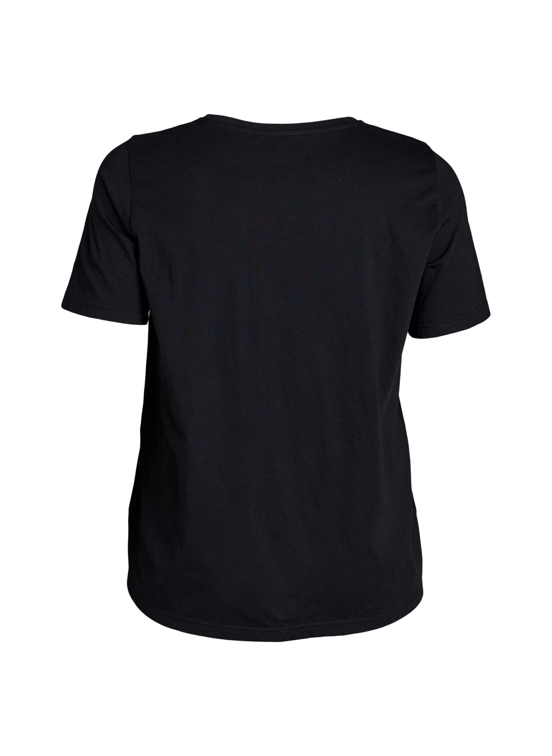 ZizziT-shirt imprim&eacute;, Noir, Packshot image number 1