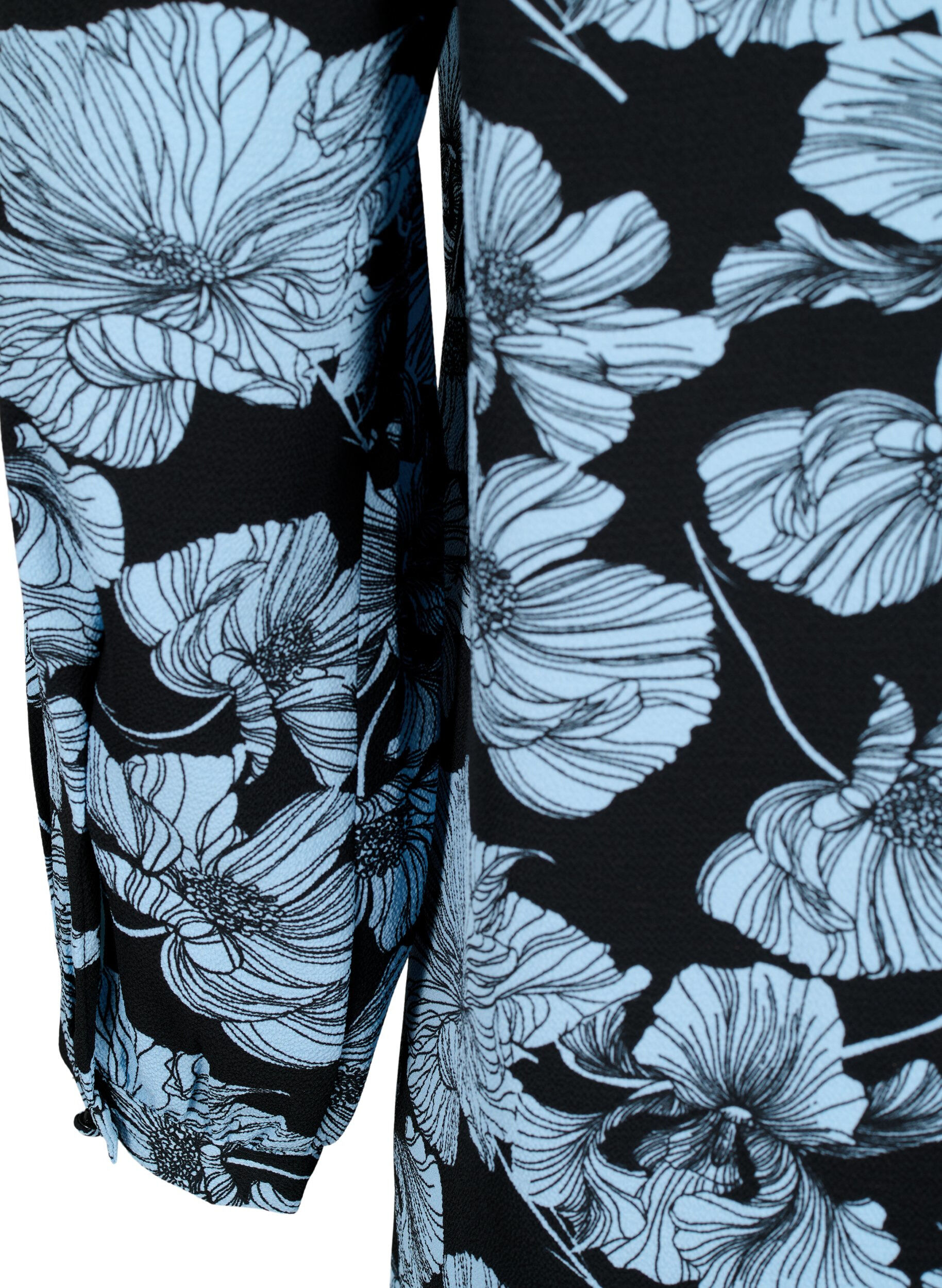 ZizziJurk met V-hals en print, Black B. Flower AOP, Packshot image number 3