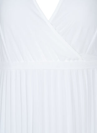 Robe midi plissée à manches courtes, Star White, Packshot image number 2