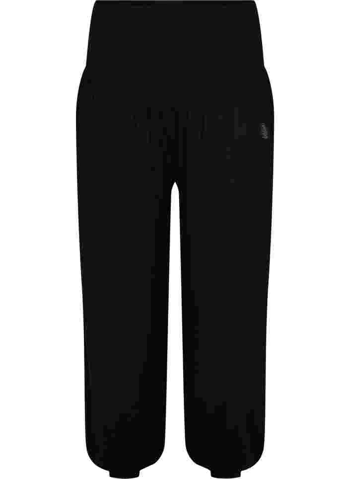 Pantalon de sport ample en viscose, Black, Packshot image number 0