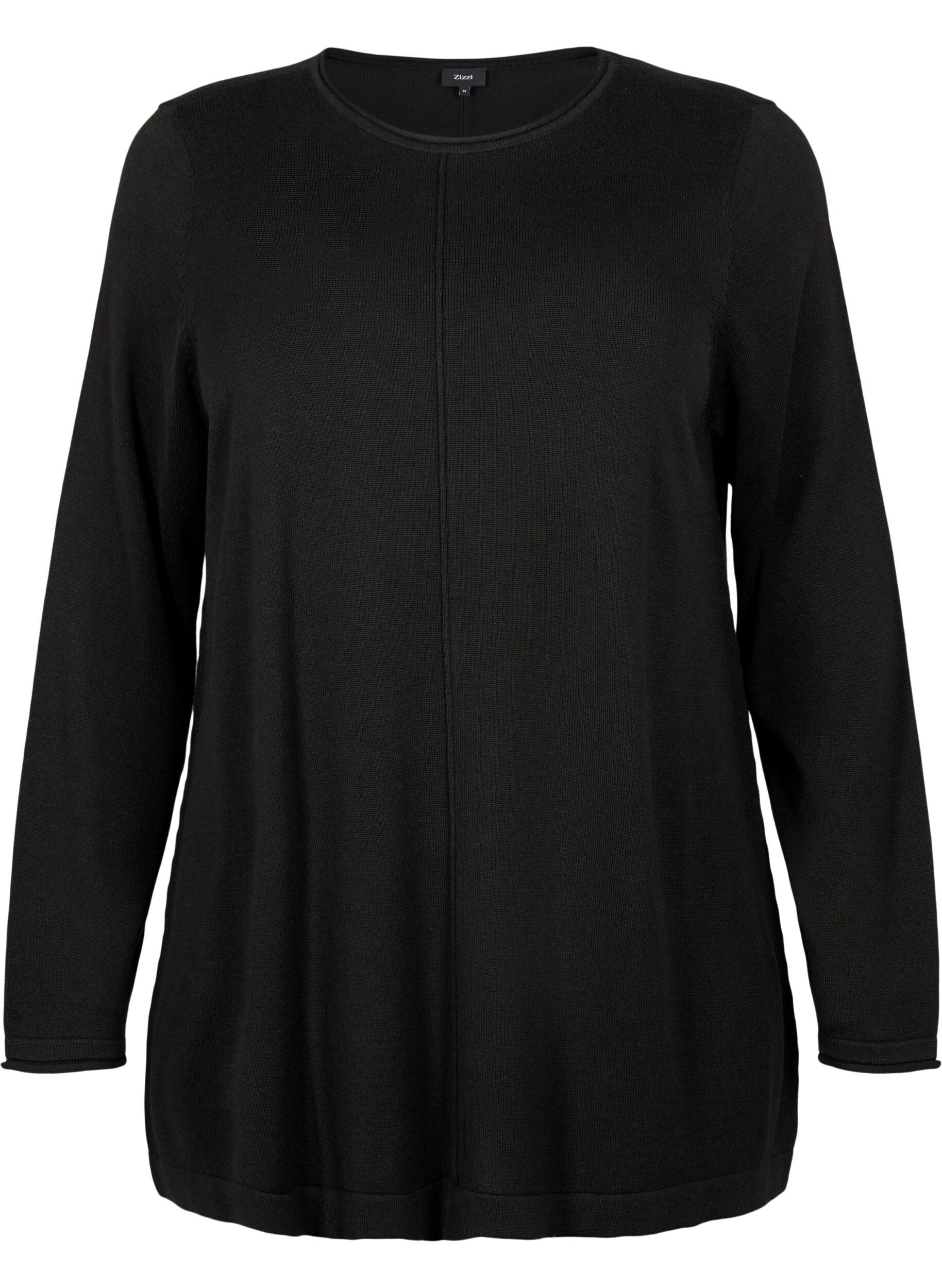 Blouse tricot&eacute;e en m&eacute;lange coton-viscose