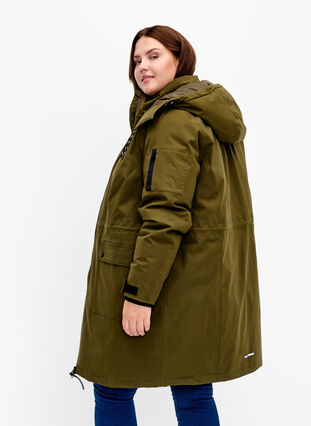 Veste d’hiver fonctionnelle avec capuche et poches, Winter Moss, Model image number 1