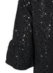 Paillettenjurk met V-hals en 3/4 mouwen, Black w. Bl. Sequins, Packshot image number 3