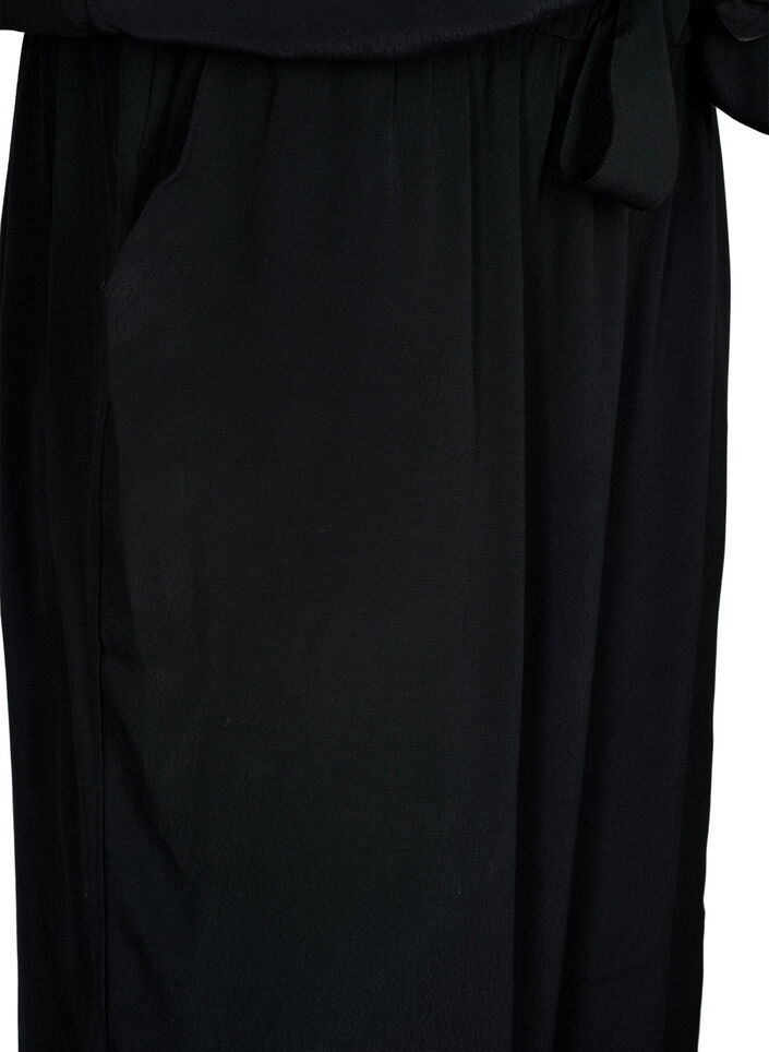 Mouwloze jumpsuit van viscose, Black, Packshot image number 3