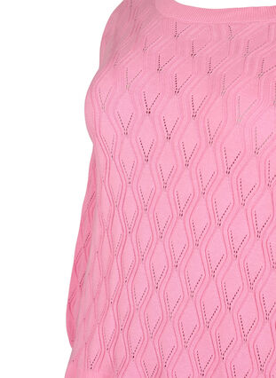 Pullover met gatenpatroon en boothals	, Begonia Pink, Packshot image number 2
