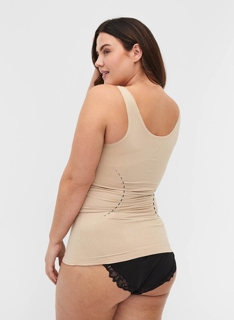 Shapewear top met brede bandjes, Beige, Model