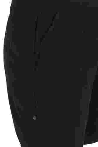 Losse short met zakken in katoen, Black, Packshot image number 2