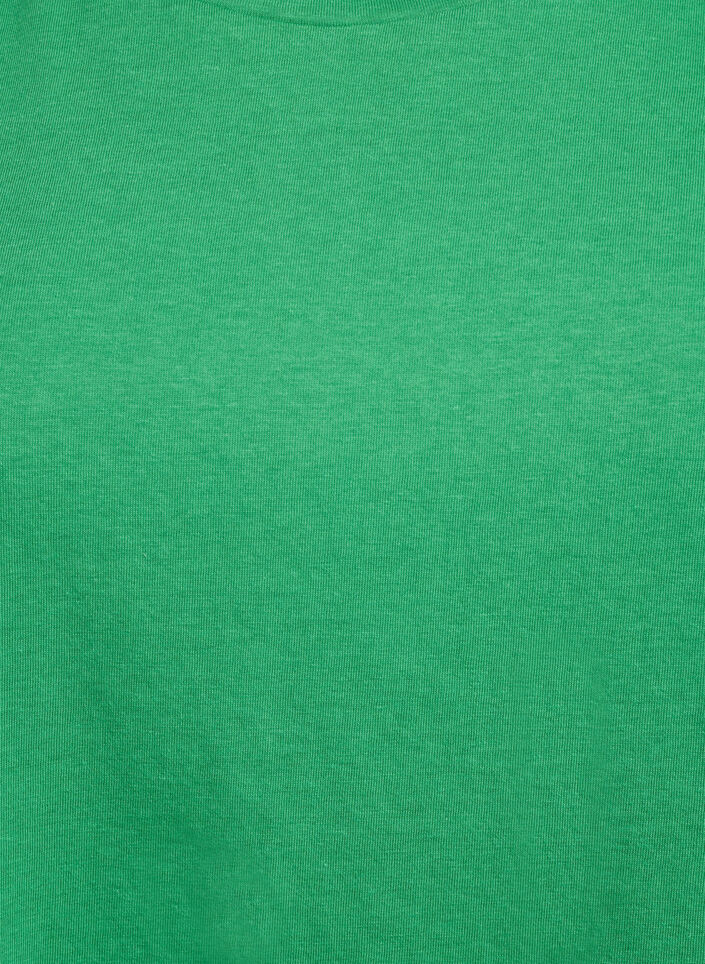 T-shirt met korte mouwen van katoenmix, Groen, Packshot image number 2
