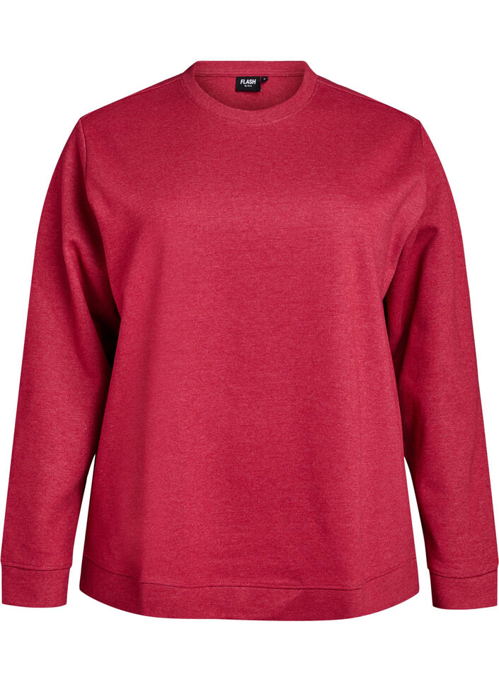 Sweatshirt met ronde hals, Rood, Packshot image number 0