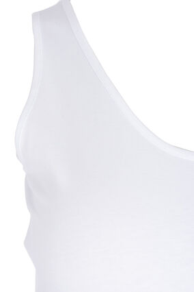 Débardeur avec bord en dentelle, Bright White, Packshot image number 2