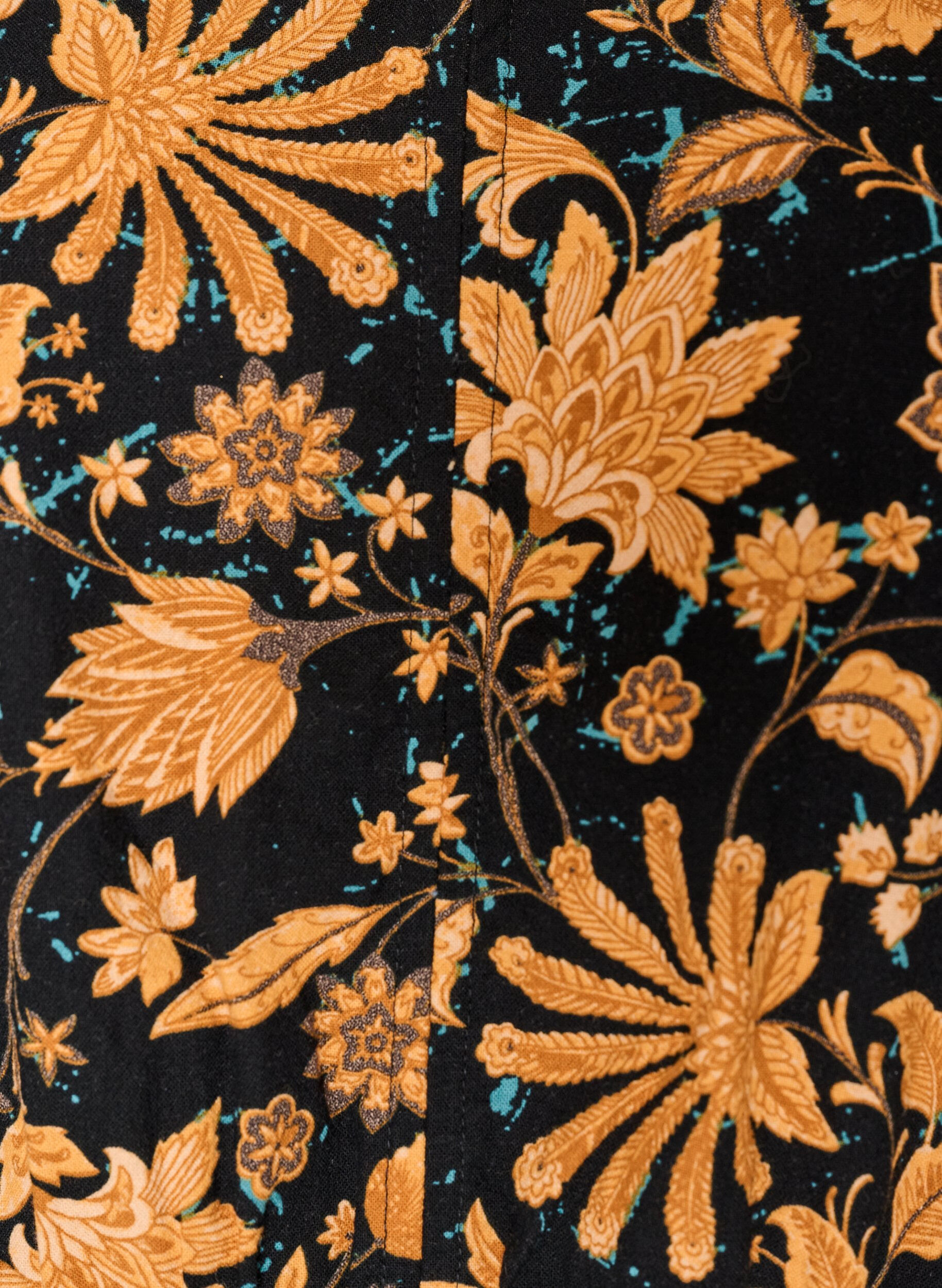 ZizziKatoenen blouse met bloemenprint en striksluiting, Oranje, Packshot image number 2