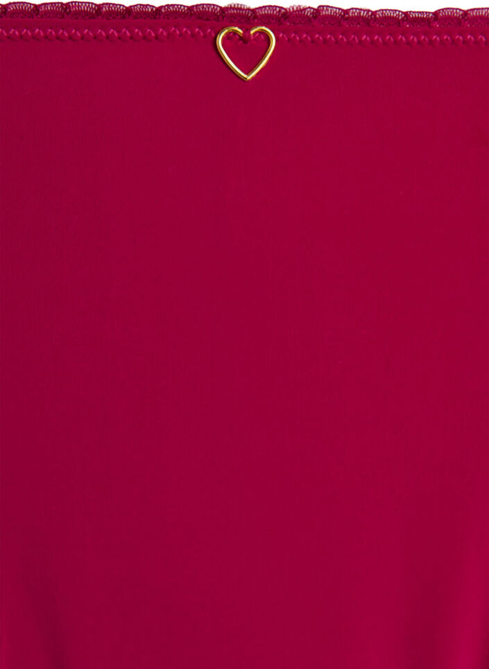 Slip brésilien en microfibre avec dentelle, Boysenberry, Packshot image number 2