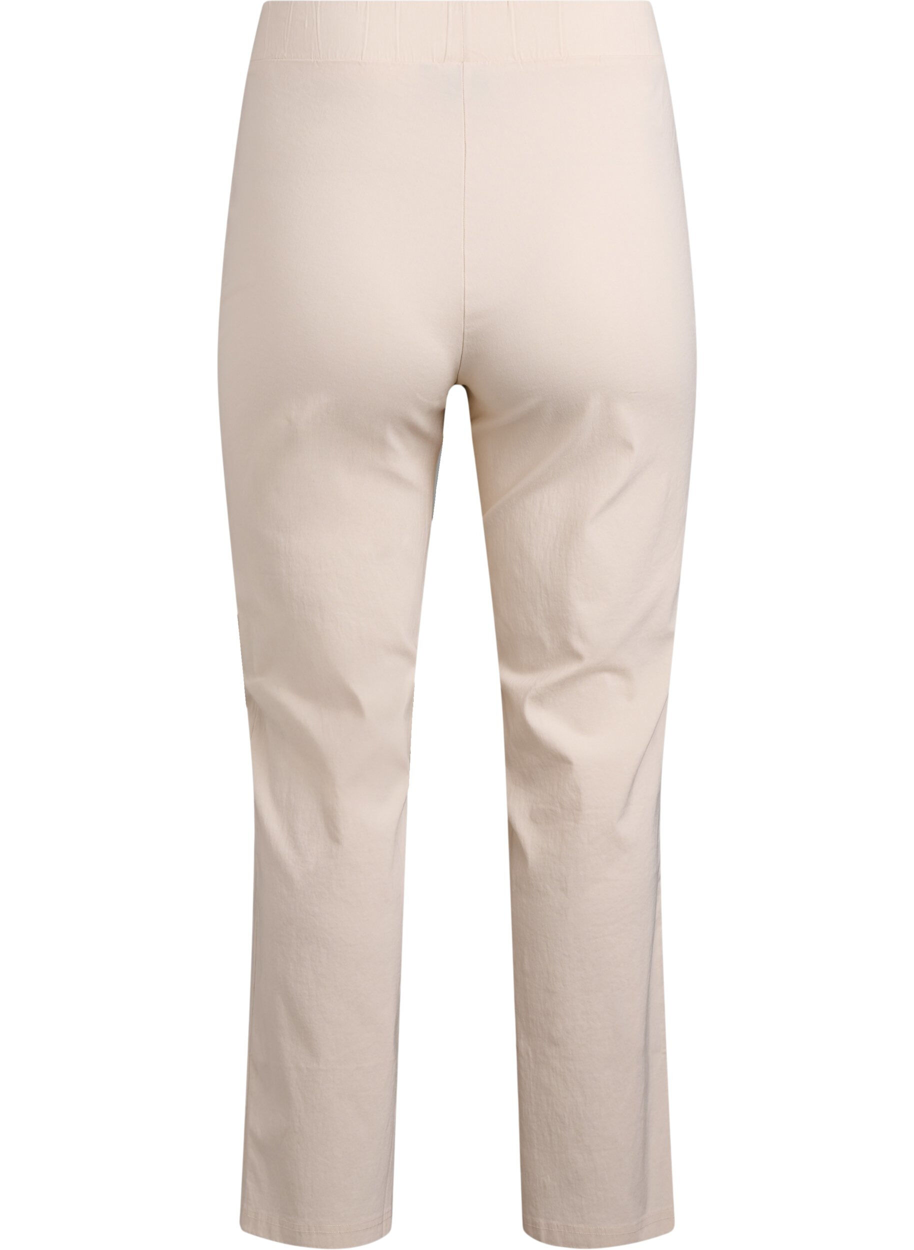 Zizzi Pantalon extensible en viscose, Beige, Packshot image number 1