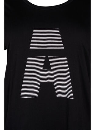 Sport-T-shirt met print, Black w. stripe A, Packshot image number 2