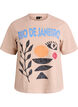 T-shirt en coton avec imprim&eacute; devant, Beige, Packshot image number 0
