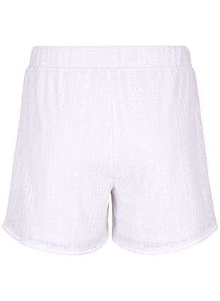 Korte broek met structuurpatroon, Bright White, Packshot image number 1