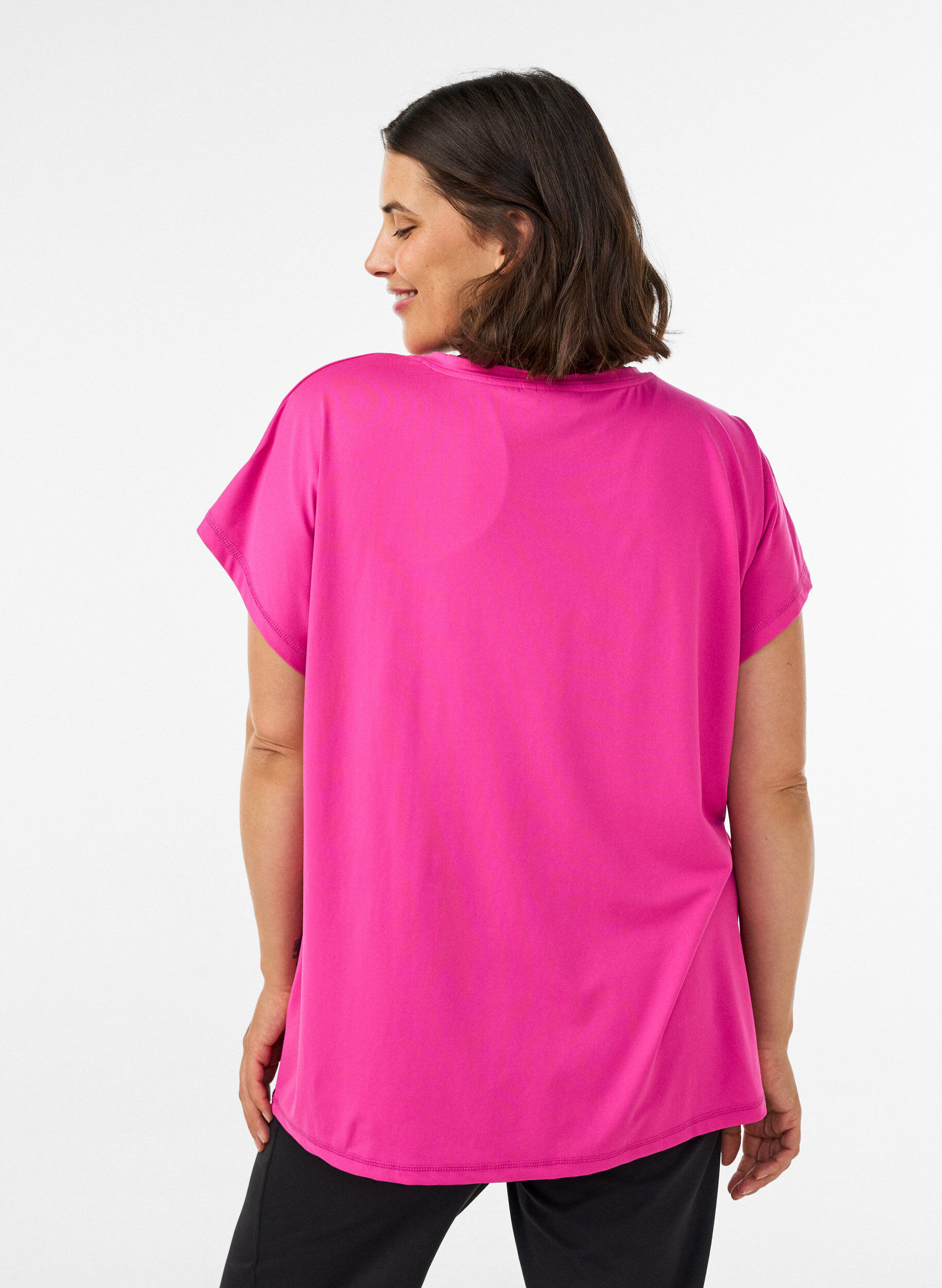 ZizziEffen gekleurd trainingsshirt, Roze, Model image number 2