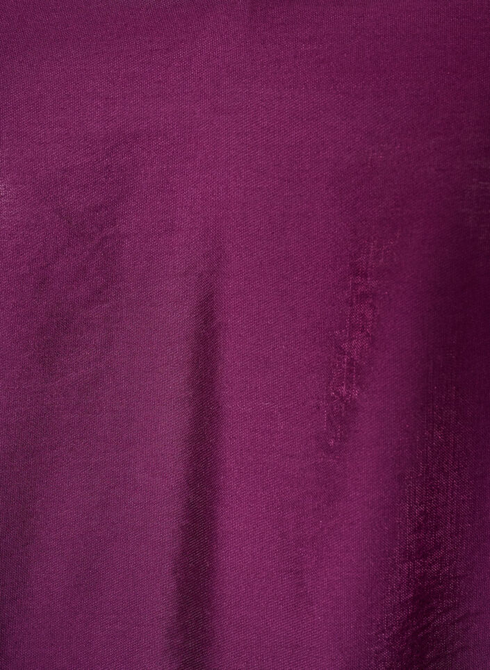 Glanzende tuniek met V-hals en 3/4 mouwen, Paars, Packshot image number 2