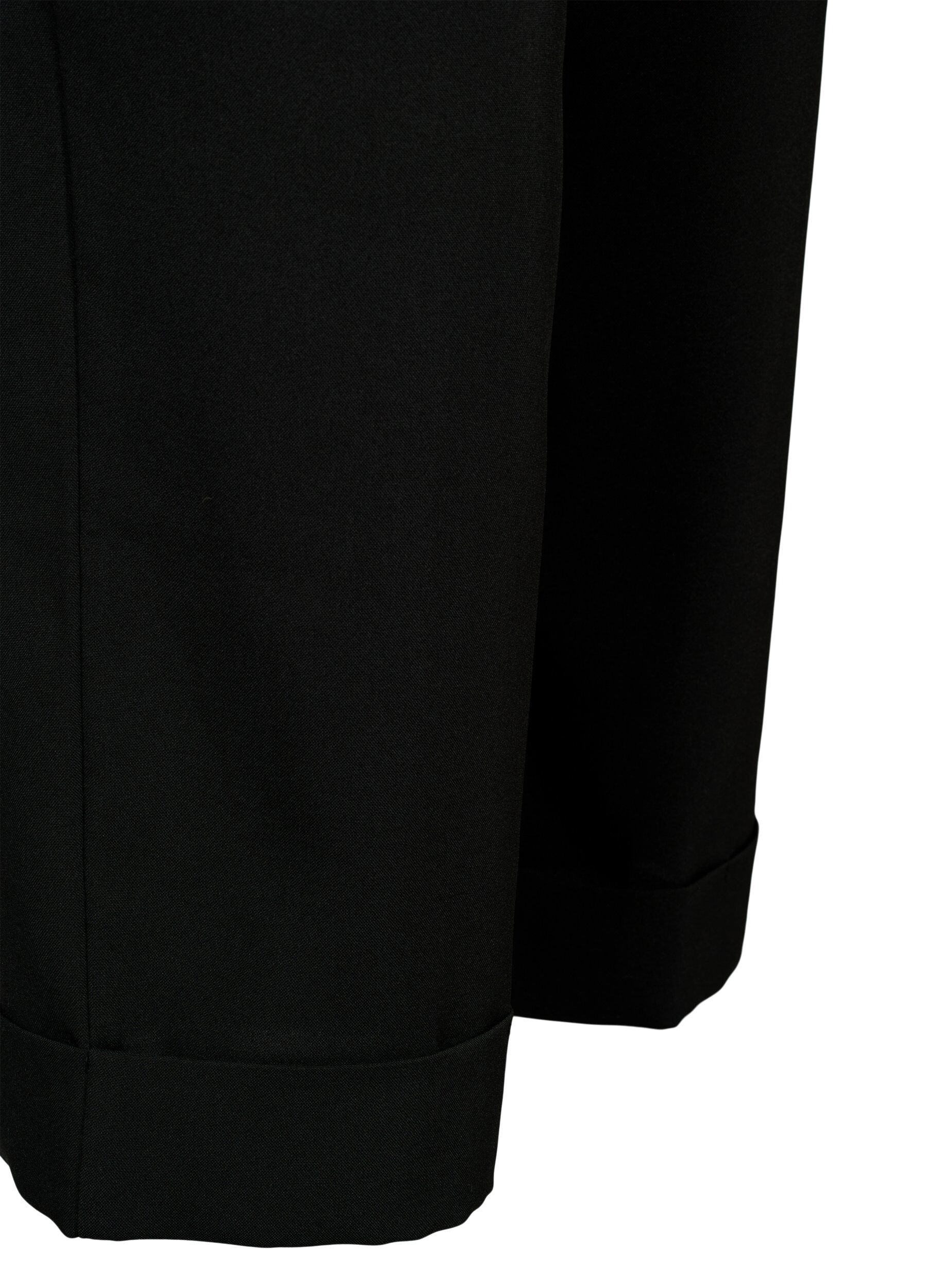 ZizziBroek met hoge taille en omslag, Black, Packshot image number 3