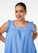 Robe midi en coton avec volants, Bleu Clair, Model image number 2