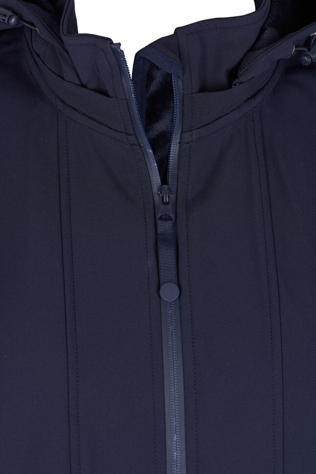 Softshell jas met capuchon, Night Sky solid, Packshot image number 2