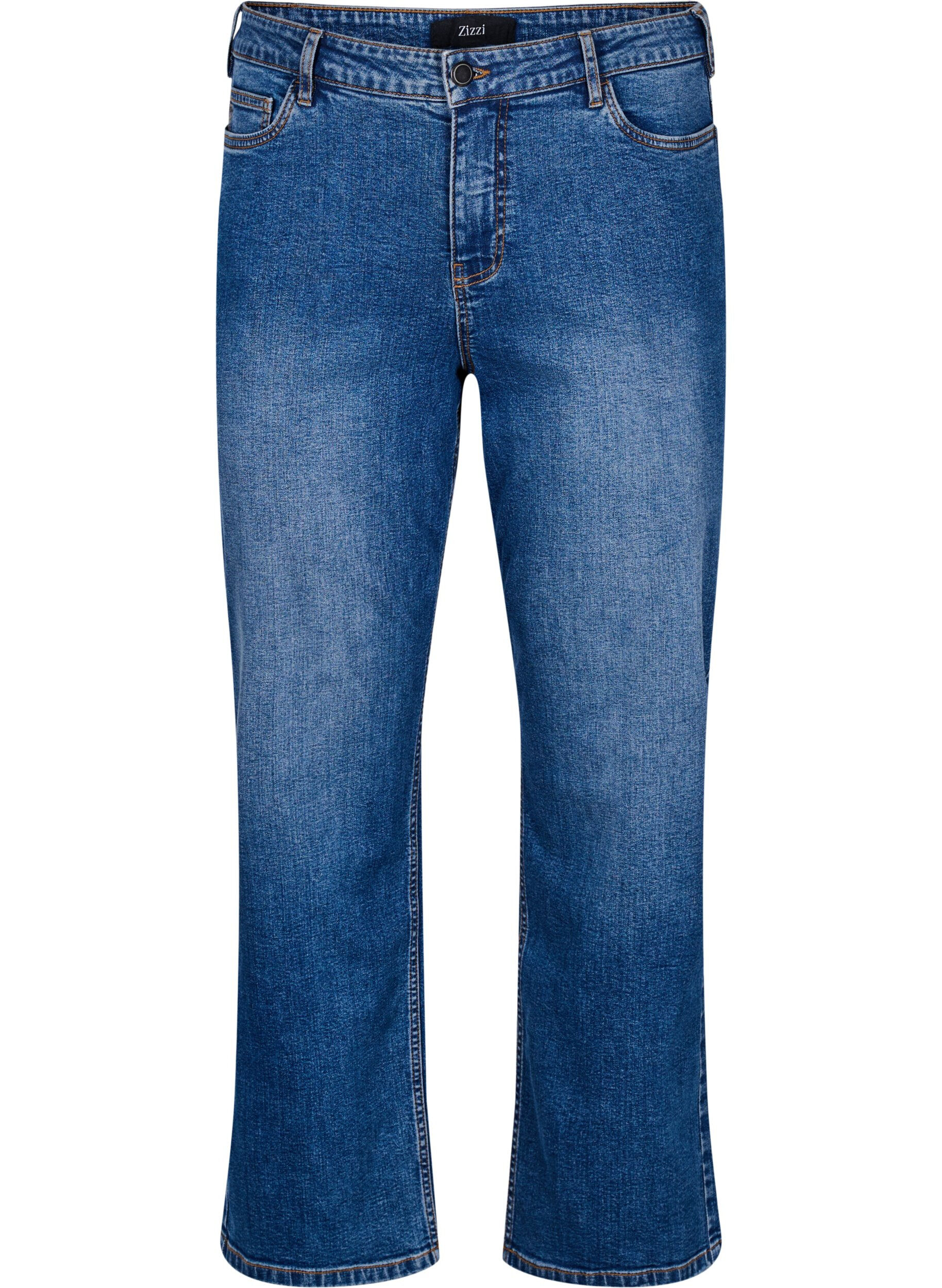 ZizziHigh-waisted Gemma jeans met een regular fit, Blauw, Packshot image number 0