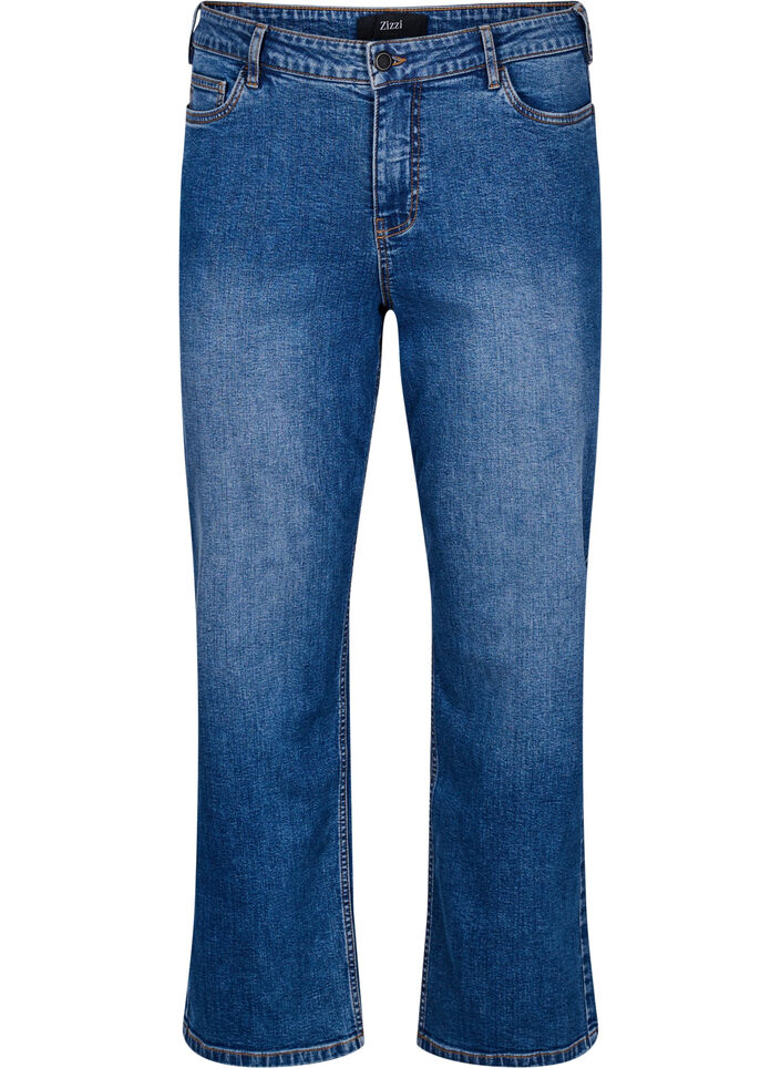 High-waisted Gemma jeans met een regular fit, Blauw, Packshot image number 0