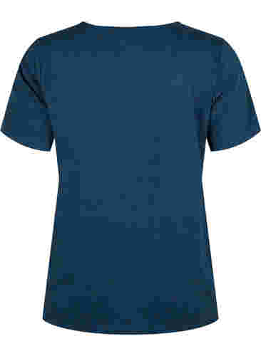 Gemêleerd trainings t-shirt met ronde hals, Night Sky Mel., Packshot image number 1