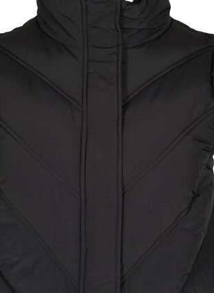 Lang vest met hoge hals en zakken, Black, Packshot image number 2