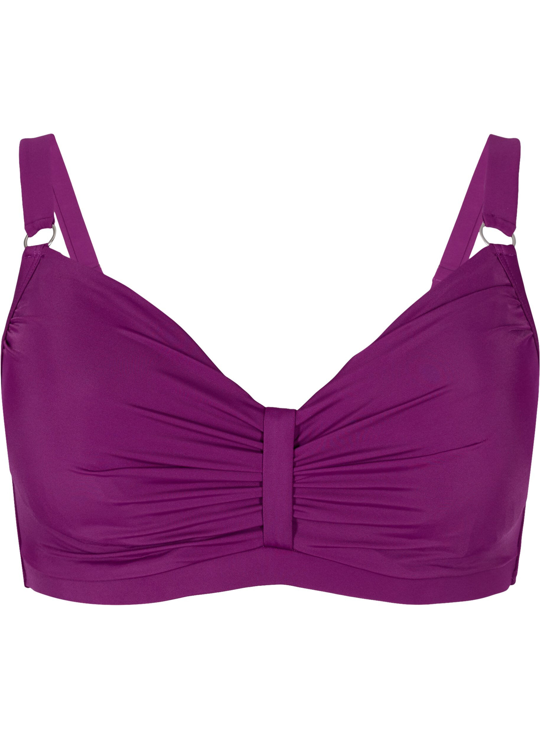 Zizzi Haut de bikini, Dark Purple, Packshot image number 0