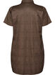 Robe courte &agrave; carreaux avec un col de chemise, Marron, Packshot image number 1