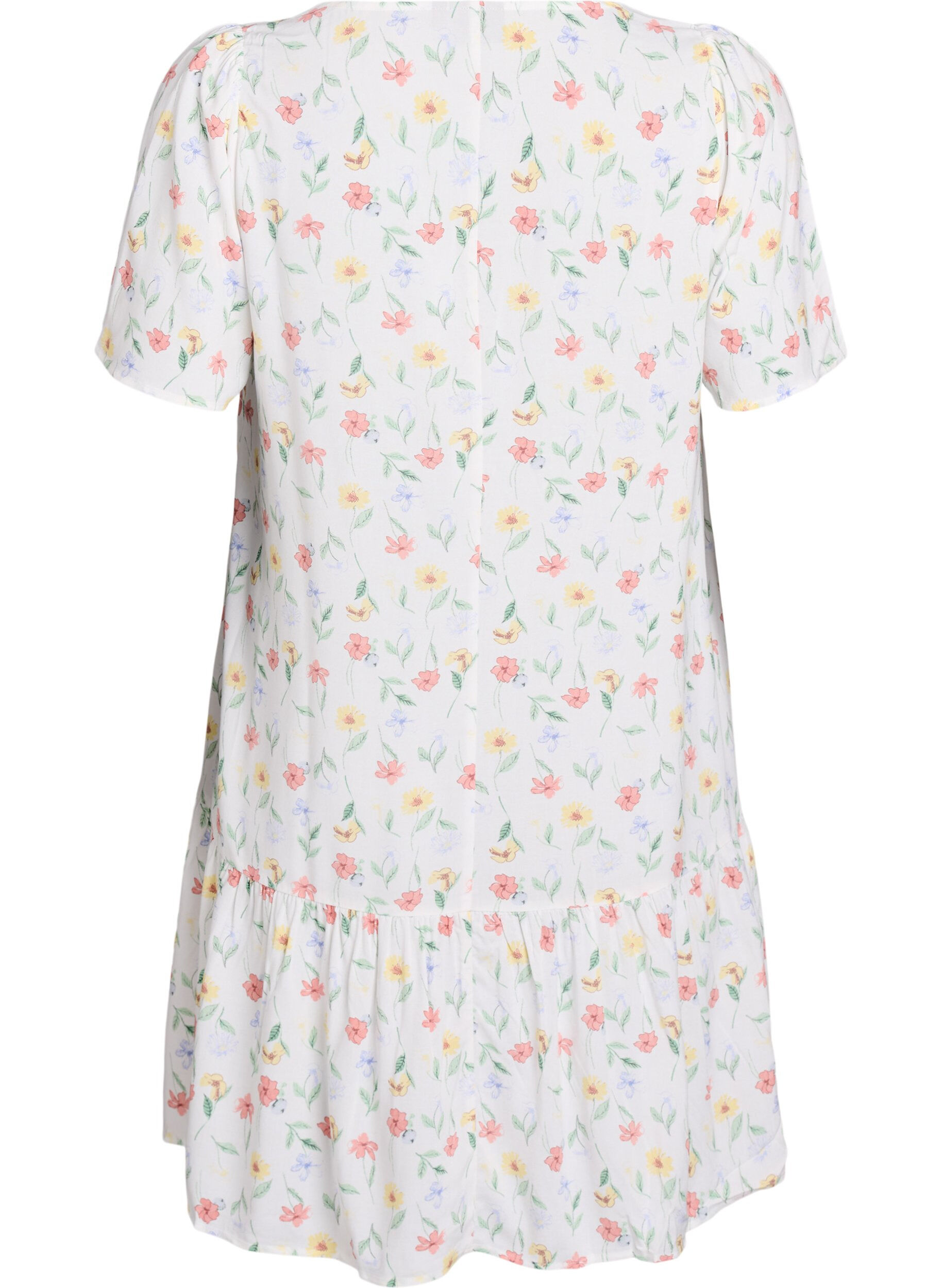 ZizziRobe en viscose avec d&eacute;coupe, Blanc, Packshot image number 1