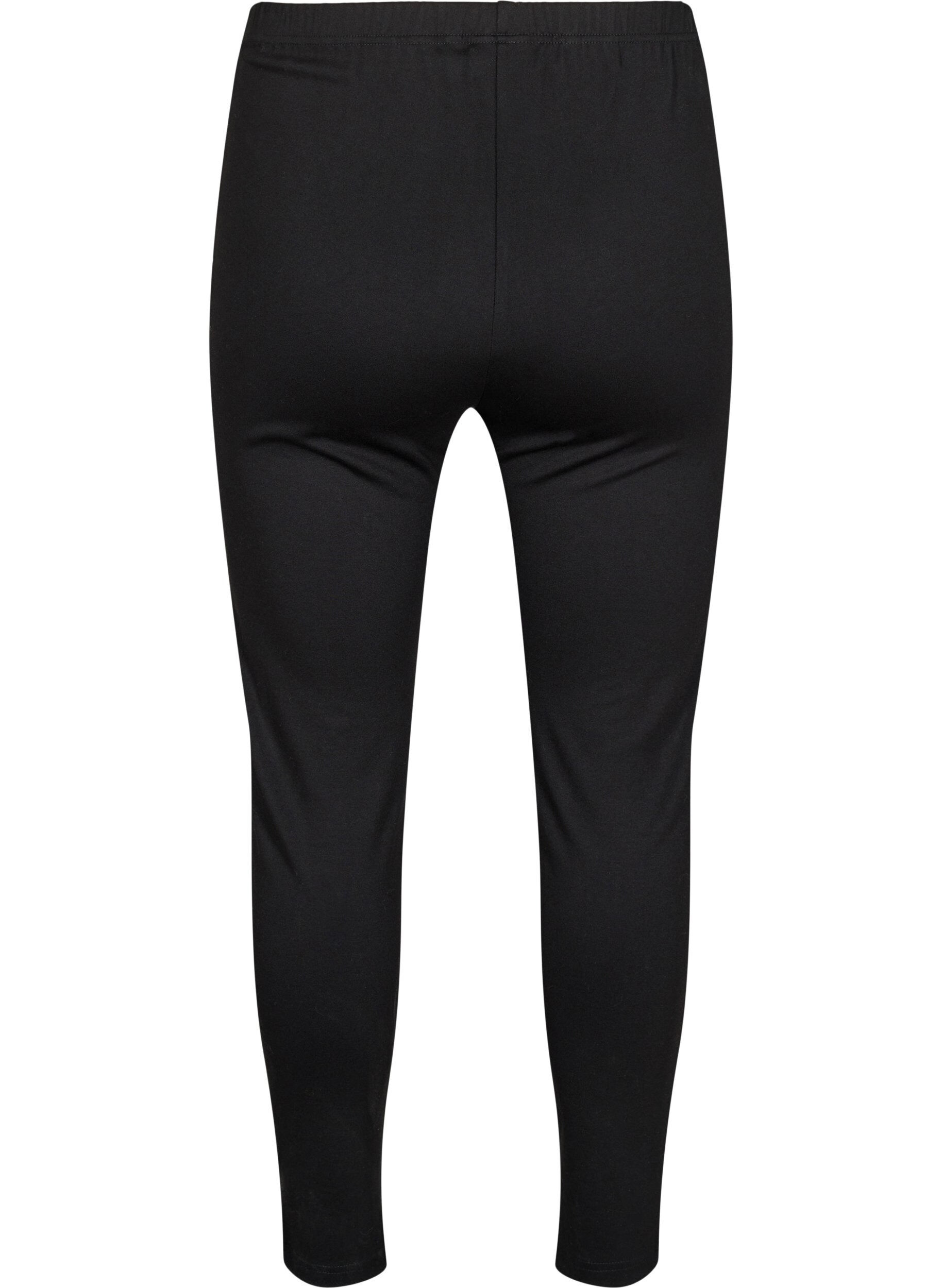 ZizziViscose legging met ritssluiting detail, Zwart, Packshot image number 1