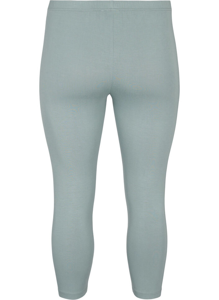 Basic 3/4 legging in viscose, Groen, Packshot image number 1