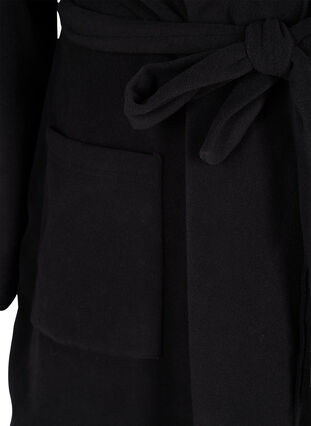 Robe de chambre avec capuche et poches, Black, Packshot image number 3