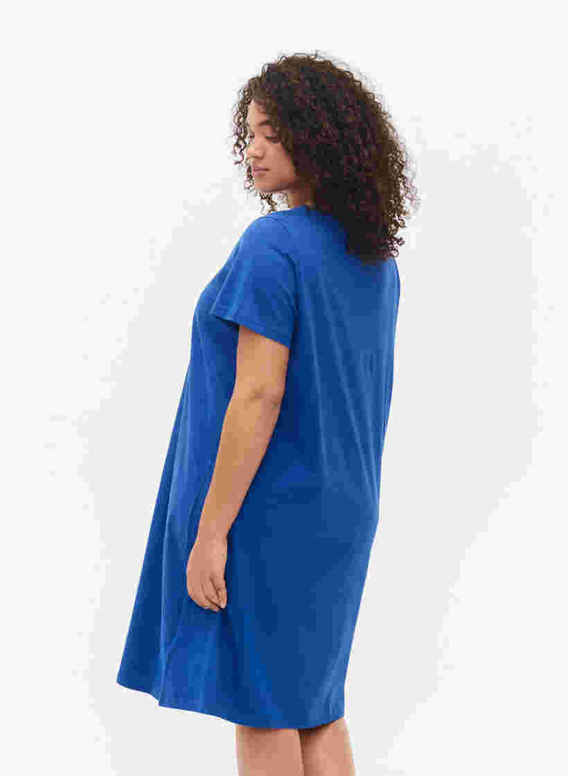Nuisette en coton à manches courtes, Dazzling Blue GOOD, Model image number 1