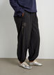 Trainingsbroek met ballonpijpen, Zwart, Model image number 2