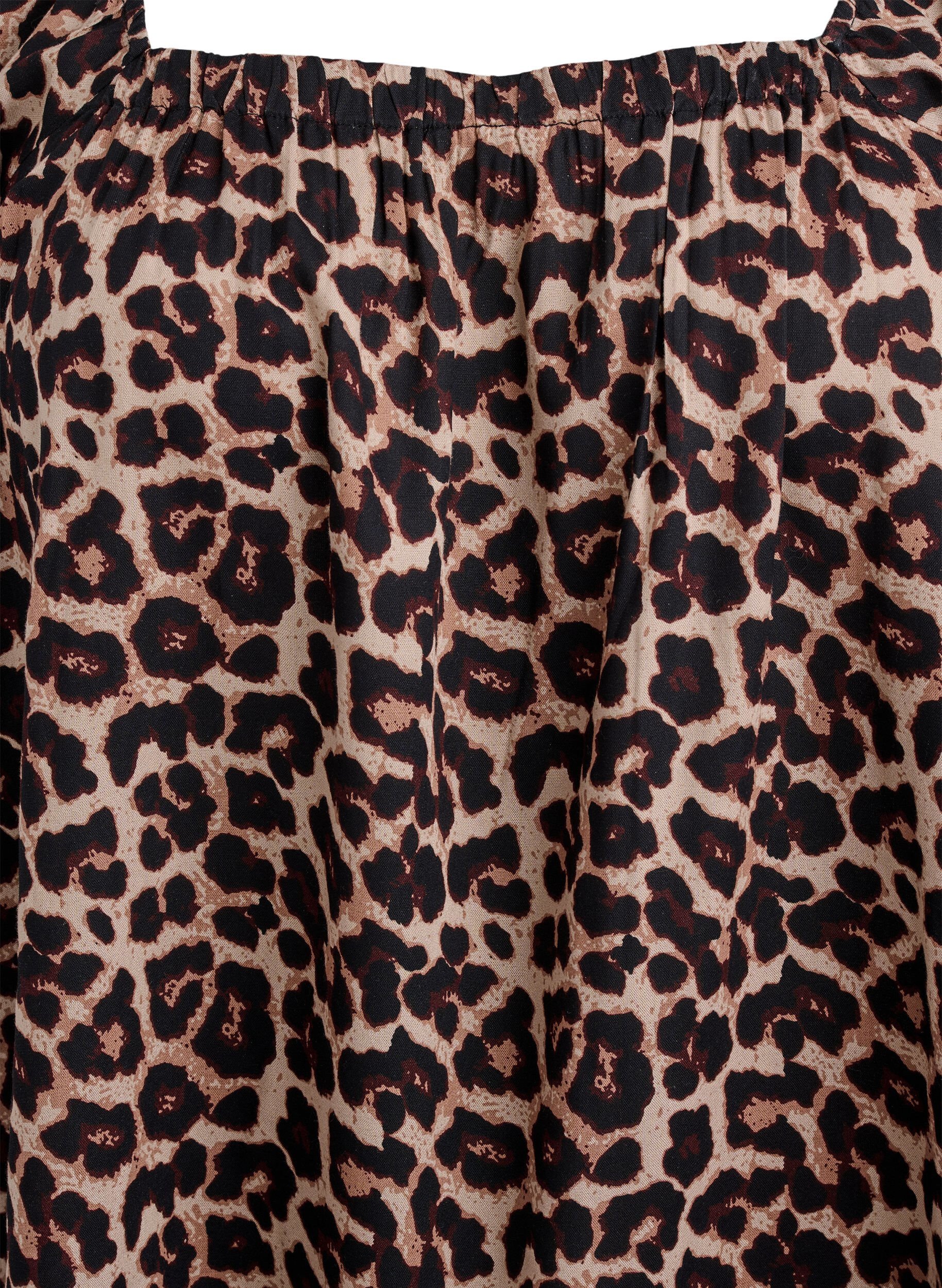 ZizziStrandjurk in viscose met print, Beige, Packshot image number 2