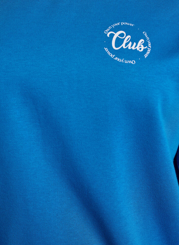 Sweatshirt avec motif &agrave; l'avant, Bleu, Packshot image number 2