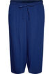 Pantalon culotte en mousseline de coton avec taille haute, Bleu, Packshot image number 0