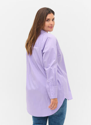 Chemise à manches longues avec larges poignets, Lavender, Model image number 1